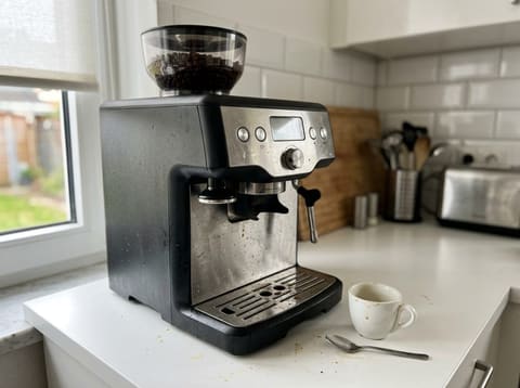 Kaffeevollautomat, entkalkt und gereinigt
